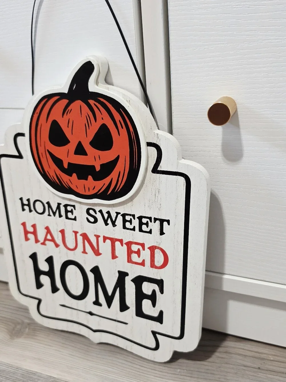 Target Bullseye Playground Halloween 2026 Wooden Sign - Home Sweet Haunted Home